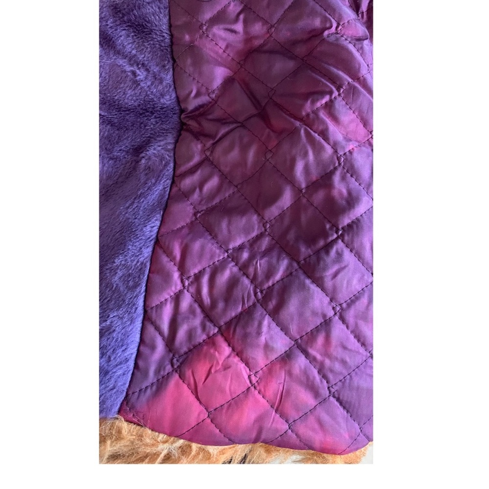 Vtg Rare Purple 60’s Penny Lane Faux Fur Coat - Picture 6 of 7